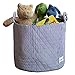 Minene Storage Basket with Dots (Grey/ White, Large)