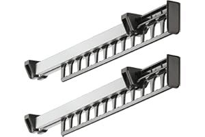 LOOTICH - Perchero para Armario, Armario, Armario, extraíble y Deslizante, para Perchero, para 12 Perchas, Longitud 312 mm, Juego de 2