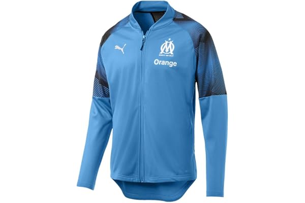 PUMA Olympique de Marseille Poly Jacket With Sponsor Logo With Zi Veste De Survêtement Homme