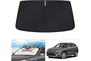KUST Custom Fit Windshield Sun Shade for 2016 2017 2018 2019 2020 2021 2022 BMW X1 F48 Accessories Sunshade Foldable Window Sun Visor Protector Blocks UV Rays Keep Your Car Cooler