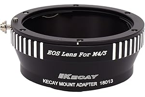 KECAY Anello Adattatore per Obiettivo di Canon EOS EF EF-S su Corpo Micro Four Thirds M4/3 Compatibile con Panasonic G3 G10 GX1 GH1 GH2 GF1 GF2 GF3 GF5 GH4 Olympus PEN OM-D E-M5 E-M10 ecc. EOS-M4/3