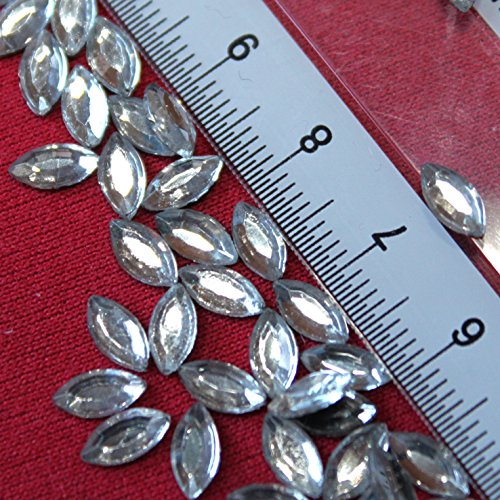 Strass Form oval 4 x 8 mm Glas Hotfix 100 Stück Farbe Kristall Bling
