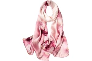 STORY OF SHANGHAI Bufandas de 100% Seda de Morera Pañuelo Mujer Seda Chal Estolas Madre y Dama Regalos para Mujeres