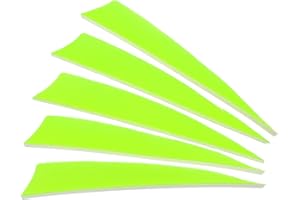 PATIKIL Plumes de flèche 50 Pcs 4 Pouces Flèche Plume Dinde Fletch Aile Gauche Fletching Vert Fluorescent pour Tir sur Cible DIY