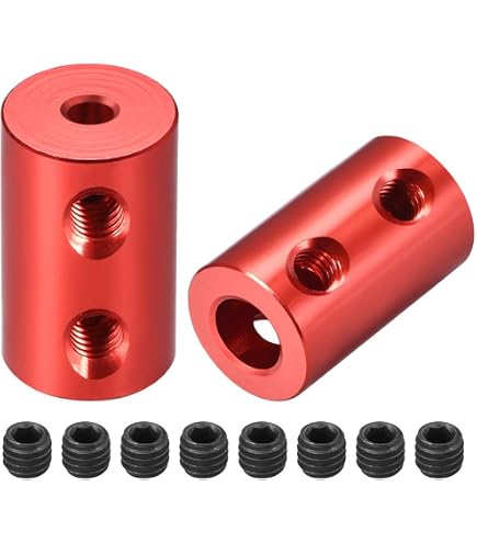 Produktbild von QUARKZMAN Wellenkupplung Set – 6 Stück, 3–4 Mm Bohrung, M4, Aluminium, 20 Mm Länge, 12 Mm Ø – Für 3D-Drucker, CNC, Motoren & DIY-Roboter