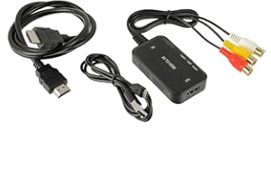HUAREW RCA TO HDMI Converter AV a HDMI Adaptador 1080P Cable Señal de conversión Adaptador PAL/NTSC para N64 SNES PS1 PS1 PS2 PS2 PS3 Xbox VHS VHS VCR DVD Player
