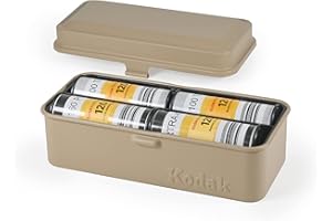 KODAK 120/135 - Estuche para 8 Rollos de 120 películas / 10 Rollos de películas de 35 mm - Caja de Acero Retro para clasificar y Proteger la película