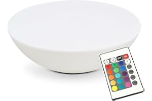 Oviala Table Basse Lumineuse Ronde LED