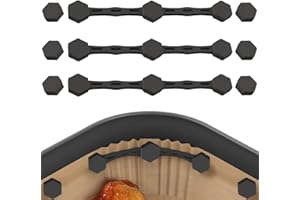 lrgnixs 2 clip magnetiche per Airfryer – fibbie magnetiche in silicone per il fissaggio di carta da forno, accessori per friggitrice ad aria calda nera contro la combustione con funzione magnetica