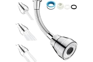 AXERHK Tap Extender for Kitchen Sink, Kitchen Tap Spray Head, 360° Swivel Kitchen Faucet Extender, Universal Tap Extender With 3 Water Modes, Tap Adapter for Kitchen Sink for Kitchen Sink Bathroom and Toilet
