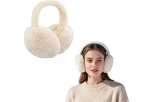 BAIYSFFG Fluffy Earmuffs for Women,Winter Ear Muffs Adjustable Warm Earmuffs Plush Fluffy Winter Ear muffs Ear Warmers For Women Girls