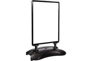 PREMIER BOND DISTRIBUTION A1 Water Base Pavement Poster Stand - Freestanding Double-Sided Forecourt Display - Heavy Duty, Wind and Weather Resistant Outdoor Sign Holder (Black)