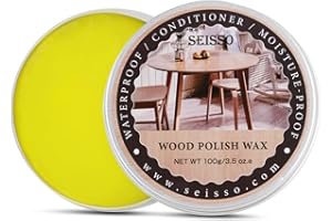 SEISSO Möbelwachs farblos, 100g Natürlicher Holzwachs Farblos, Wasserdicht Abriebfest zur Möbelpflege & Holzschutz für innen und aussen