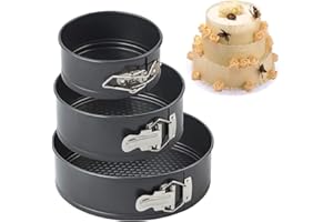 JIAHUADE Okrągła forma do ciasta, mała, okrągła forma do pieczenia, okrągła forma do pieczenia, okrągła forma do pieczenia, 3 szt