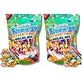 Freezy Freeze Dried Sweets Bundle, Halal Mix (Pack of 2) Sour American Sweet, Freezed Dried Skittles, Refresher Sweets, Fruit Salad, Starburst and Vimto Bar,120 gms each