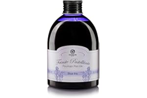 OCTOPUS Pióro wieczne atrament pastelowy fioletowy "Blue Iris", tusz do kaligrafii, tusz do pisania do szklanych wypustek w praktycznej butelce do napełniania 250 ml