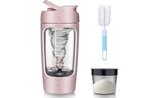 SOARFLY Shaker Elektrisch, Elektrischer Eiweiß Shaker 650ML, Protein Shaker Elektrisch für Proteinshake und Milch Shake, USB Wiederaufladbar, BPA-frei, Rosa