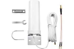SIKKEBY Antenna 4G LTE Connettore SMA Antenna SMA da esterno Omnidirezionale Impermeabile Compatibile con router 3G 4G Router Mobile Wireless Hotspot Router Aumento del Segnale