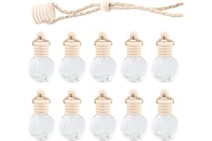 PTJJXA 10 sztuk samochodowych odświeżaczy powietrza, butelki na perfumy, do wielokrotnego napełniania, do samochodu, do domu, biura (B)