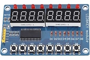 TONYSA LED Digitales Anzeigemodul,Tastenempfindliche Anzeige,LED Key Digital Tube TM1638 Display Modul für AVR,Kompatibel mit 8 Bit Digitalröhre/LED Digitalröhre