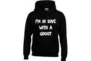 Crown Designs Im in Love with a Groot Super Hero Movie & Comic Book Fan Gift Unisex Hoodies for Men, Women & Teenagers