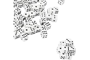 GW BOX 300 Pieces 6 Sided Game Dice Set Mini Dice Take Away Dice D6 Game Dices Tiny Square Corner Dice (0.27 Inch/7mm)