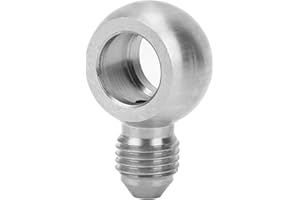 AOUTECEN Kit de Boulon Banjo d'Alimentation en Huile - Adaptateur Durable Ferme en Acier Inoxydable AN-4 AN4 4AN à 12mm - Raccord Oeil M12 Court