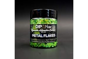 DIPON Pigmento de efecto 3D Rainbow Green Flake Glitter poliéster, efecto de color para resina epoxi, pintura de coche, acuarela, jabón, arte geoda.