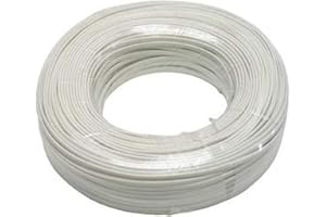 PremiumCord Cavo telefonico a 4 fili, 100 m, bianco