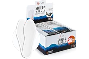 HELLO HEAT HELO HEAT (WARMPACK 30 Paar Sohlenwärmer in GR. S (36-40) Oder L (41-45) I Schuhheizung mit Wärmedauer Von 7h I Sofort wärmende Einlegesohle (Wärmesohle) I Fußwärmer für Schuhe, Ski-Schuhe & Boots