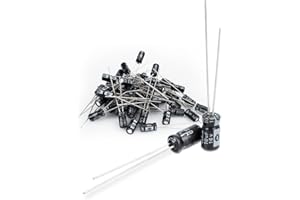 Innfeeltech 50 Pcs Electrolytic Capacitor 10uF 16V Aluminum Radial Electrolytic Capacitors