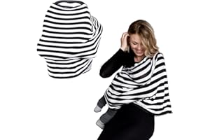 QUEAMBLER Coperta per Allattamento Neonato Copertine Copertura per Allattamento Al Seno Copertura per Seggiolino Auto Copertura per Carrello della Spesa