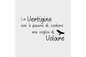 FASHWORK Adesivo murale Wall Sticker Mi fido di te - La veritigine non è paura di cadere ma voglia di volare - canzoni italiane - frasi musica idea regalo per la casa Dimensioni 78x45 cm