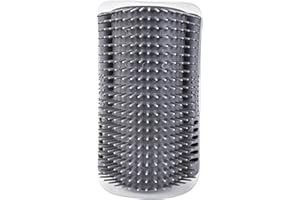 JYTDBCS Cat Wall Corner Grooming Massage Comb - Self Groomer for Long and Short Fur Pets - Grey Corner Scratcher and Brush