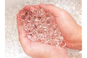 Risai Water Balls, 5000 pcs Crystal Gel Beads for Hydrogel Plants, Vase Filler Centerpiece Silicone Orbs, Non-Toxic Clear Jelly Gems Magic Growing Expanding Bead, Clear