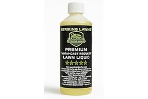 STRIKING LAWNS Worm Cast Reducer Lawn Treatment Liquid – Natural Worm Cast Control for Lawns | 500ml Covers 500m² | Child & Pet Safe | Eco-Friendly Fertiliser Alternative