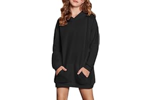 Arshiner Niña Sudaderas con Capucha Larga Niños Casual Sudadera de Manga Larga Moda Otoño Invierno Hoodie para Niñas 5-14 años