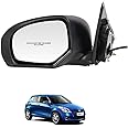 PALAUTOLIGHTS Compatible With Maruti Swift T3/VDI(2012-2017) 5 wires Side Mirror (BLACK) with Blinker (Left/Passenger Side)-5 Wires