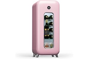 Klarstein Vinoteca para Vinos, Nevera Vino Una Zona, Botellas Vino, Proseco y Cervezas, Vinoteca Pequeña Puerta Cristal para Interior y Exterior, Nevera para Vinos Capacidad 15 Botellas