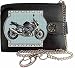 Produktbild YAMAHA FZ8 Grau Bild auf KLASSEK Marken RFID Herren Geldbörse Portemonnaie Echtes Leder mit Kette Motorrad Bike Zubehör Geschenk mit Metall Box NICHT OFFIZIELLE YAMAHA Produkte