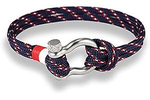 EXINOX Bracciale Nautica Uomo E Donna | Corda Nautica Acciaio inossidabile