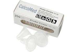 CALCOMED 200x Fundas Desechables de Recambio para Termómetros de Oído | Adaptables a Toda la Gama de IRT | Paquete de 200 Unidades