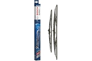 Bosch SuperPlus Spoiler SP21/18S - Front Windscreen Wipers - Set of 2 Replacement Blades - Comes with Pre-assembled Quick-Clip Adapter - 2 Blades, 530mm/450mm