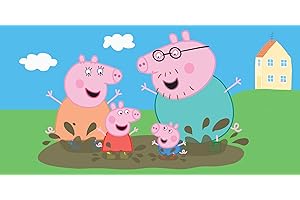 Carbotex Serviette de bain serviette de plage 70 x 140 Peppa Pig en coton, multicolore