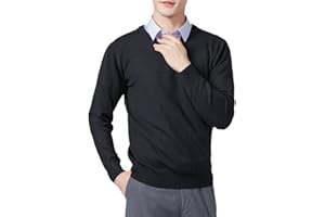 Vogrtcc Men's Sweaters Cashmere Blend Knitting V-Neck Pullovers Wool Knitwear Jumpers Clothes