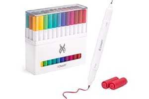 XINART Doppelspitze Stifte für Cricut Joy Machines, Fine Point Pen Marker Pen mit 33 Farben Schreibstift Kompatibel mit Cricut Joy Plotter (0,4 Tip & 1,0 Tip, 36er Packung)