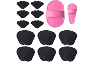 TSHAOUN 60 Pieces Exfoliating Hair Removal Replacement Pads Set, Painless Hair Removal Sponge Pads For Smooth Skin On Legs Arms Face Lip, Hair Removal Tool, New Portable Body Depilation (60 Pieces)