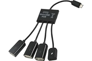Chenyang Micro USB Host OTG 3 Port Hub Adapter Kabel mit Strom für Galaxy S5 i9600 Note3 N9000 Handy & Tablet