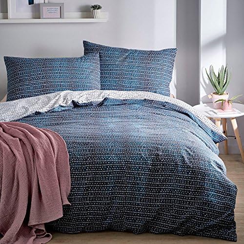 Debenhams Home Collection Basics Blue 'Emiko' Bedding Set Double
