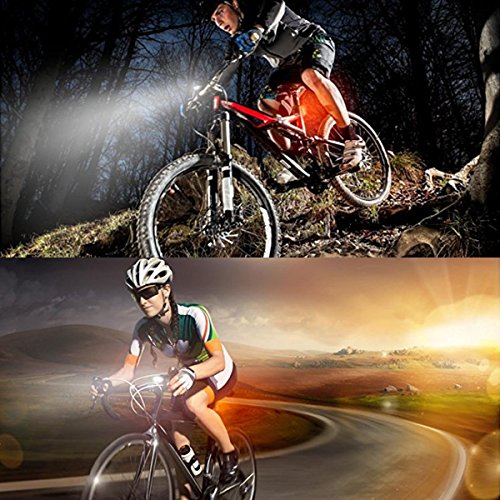 ZEEFO Fahrradbeleuchtung Superhell Wiederaufladbar Wasserdicht LED Fahrradbeleuchtung set mit 400 Lumen intelligenter Sensor Vorderlicht und rotes Rücklicht mit 4 Modi, kompatibel mit Mountainbikes, Straßenrädern, Kinder- & City-Fahrrädern, erhöhte Sicherheit und Sichtbarkeit - 2